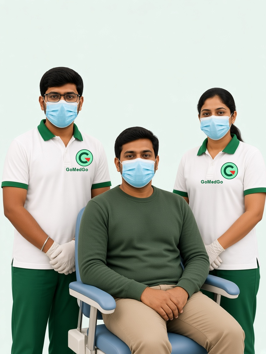 Staff visiting a patient